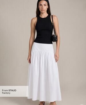 New Caara Vashti white maxi skirt $172 sz 10